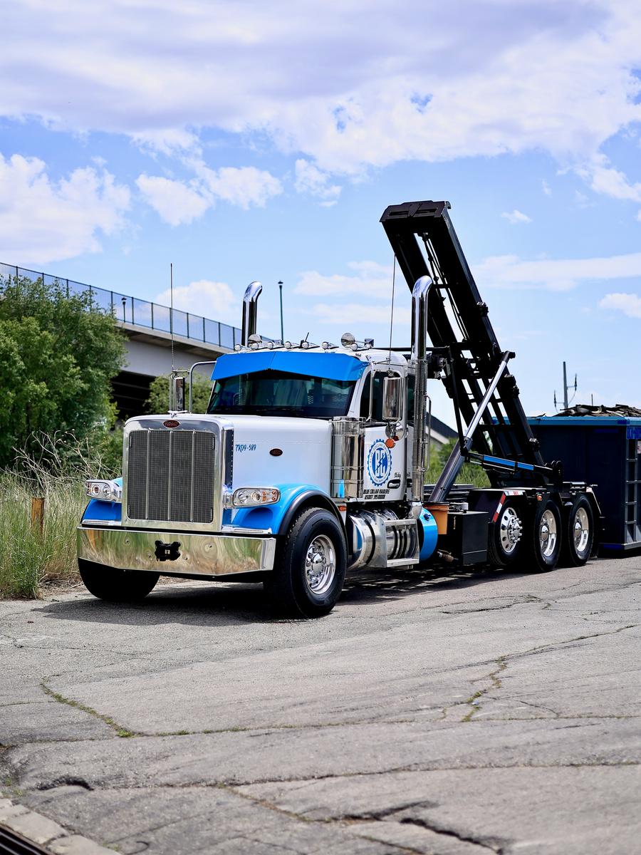Roll-Off Truck In Action